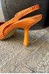 Brillante Orange Mules 